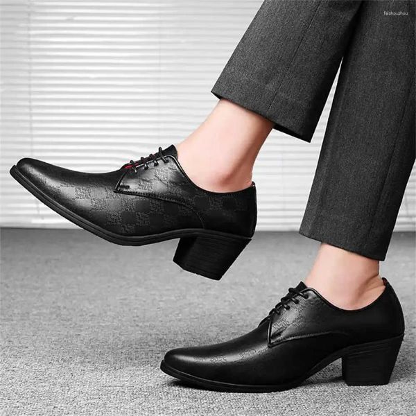 Chaussures habillées Derbi Ballroom Dancing Fashion Sport Talons Baskets élégantes pour hommes Black Party Tines Haut de gamme Deporte