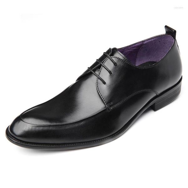 Zapatos de vestir Diseño clásico para hombre Italia Cuero genuino Boda de alta calidad Negocio Formal Zapatos Hombre Punta puntiaguda Calzado