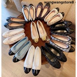 Chaussures habillées duigner ballet plates chaussures printemps automne moutons de bœuf en peau de nœud dame en cuir en cuir lazy de danse femelles chaussures grandes taille 34-42 semelle en cuir 05