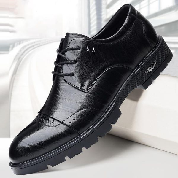 Chaussures Habillées Designer Formel Hommes Cuir Classique Richelieu Plat Oxford Adapté Au Bureau De Mariage