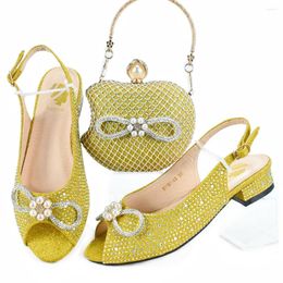 Chaussures habillées Doershow Belle conception italienne Style de mode Dames avec sac assorti Ensemble 2024 Nigérian et HJK1-19