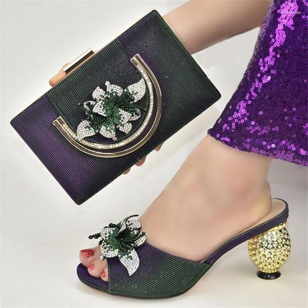 Chaussures habillées Doershow Good Price Italien and Sag Set African Wedding Shoe Italie Handbag Sof Summer Femmes!HSC1-3