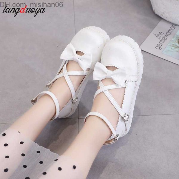 Chaussures habillées Chaussures habillées Japonais Kawaii lolita Chaussures JK Uniforme Chaussures Mary Janes Chaussures Femme lolita robe cosplay Chaussures à talons bas femmes rose blanc rouge Z230704