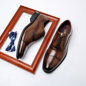 Chaussures habillées chaussures habillées hommes véritable vache de haute qualité à la main Oxford en cuir costume chaussures chaussures de mariage chaussures italiennes formelles 230629