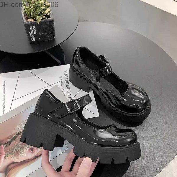 Chaussures habillées Chaussures habillées Femmes Chaussures Fille Lolita Chaussures JK Uniforme Chaussures PU Cuir Coeur Cheville avec Maryzhen Chaussures Mignon Sexy Rétro Style Britannique Z230704