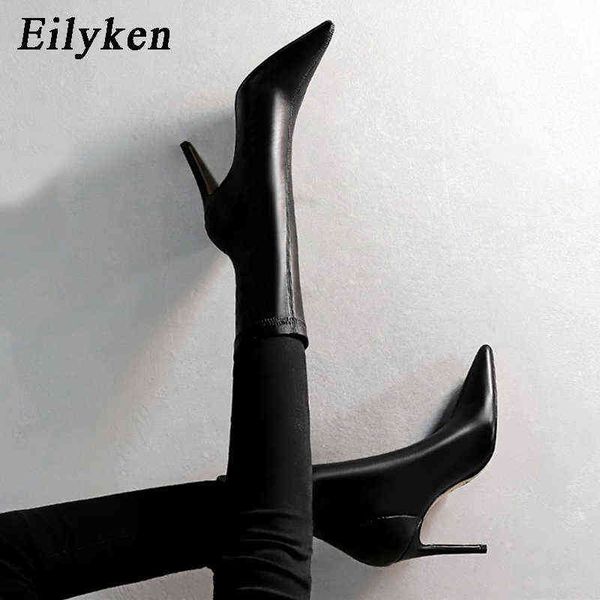 Zapatos de vestir Eilyken 2022 primavera de alta calidad suave Pu cuero botas mujeres puntiagudos bombas tacones moda señoras fiesta tamaño 34 40 220507