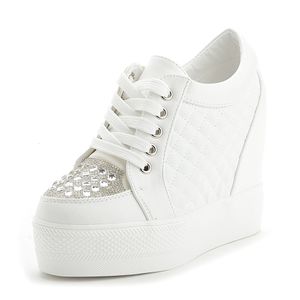 Dress Shoes Elegante dikke dikke sneaker's High Heel Platform Sports sneakers witte vrijetijdsvleed dame casual vrouw wiggen schoenen klimplanten c0014 230811