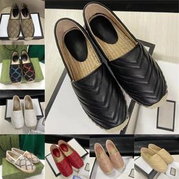 Geklede schoenen espadrilles designer dames loafers Echt leer maat EU35-41 casual relaxte klassieke zolen comfortabele trainers Vissersmode set van mond