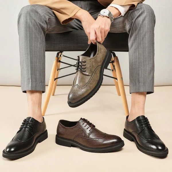 Zapatos de vestir Est Italiano Oxford para hombres Patente de lujo Boda de cuero puntiagudo Derbies clásicos más tamaño 38-46