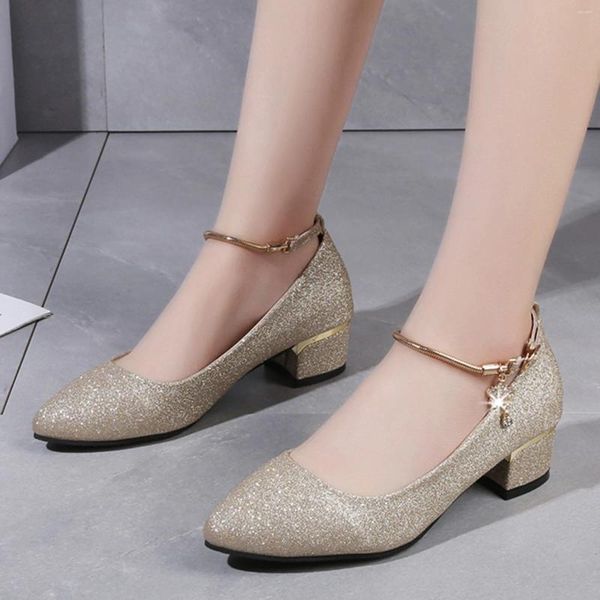 Chaussures habillées sandales fantaisistes pour femmes talons hauts bohemiens dames mode cale de talon à talon en cristal