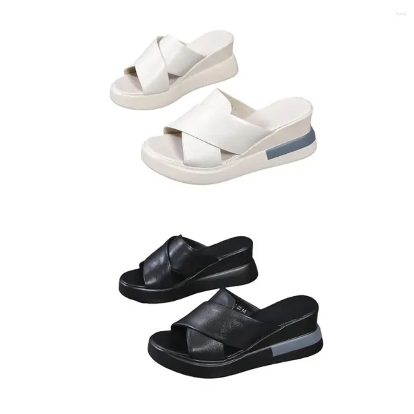 Chaussures habillées Mode Sandales de plage Ajustement parfait Plate-forme Wedge Nettoyage facile Durable Femme pour la maison