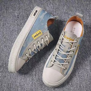 Chaussures habillées mode bleu toile baskets masculins antiodor jeans mâles homme denim mods de chandeurs dress