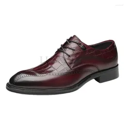 Nette schoenen Mode Klassiek Oxford Heren Business Casual Bruiloft Feest Dagelijks Veelzijdig Retro Krokodilpatroon Veters ZJR1000200