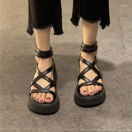 Kleding Schoenen Mode Gladiator Dames Zomer Gesp Dames Sandalen Casual Hoge Toenemende Vrouwelijke Platform Sandaal Rome Schoenen