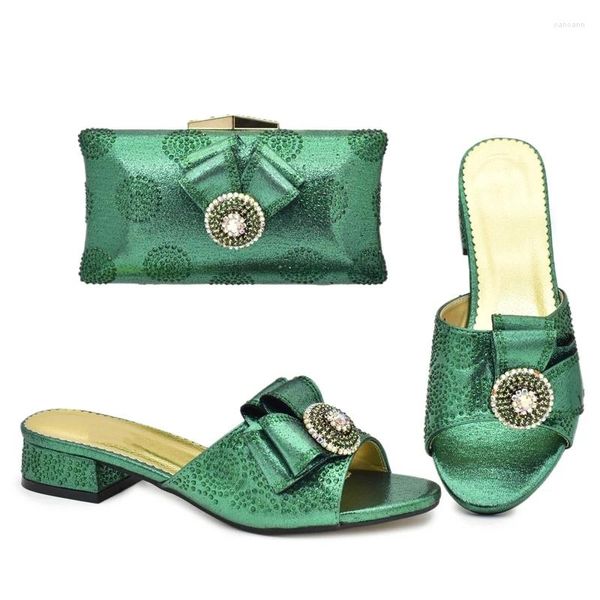 Robe chaussures mode italienne chaussure et sac ensemble 2024 femmes nigérianes fête décorée avec strass plus taille luxe