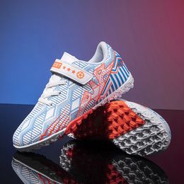 Zapatos de vestir impresión de moda bucle tf deportes de fútbol para niños transpirables fútbol fútbol de fútbol para niños zapatillas de entrenamiento para niños 230804
