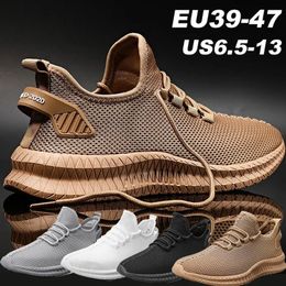 Robe chaussures mode baskets hommes légers décontracté respirant chaussures pour hommes à lacets chaussure de marche sport course sneaker plus taille 231121
