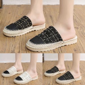 Chaussures habillées Fashion Summer Femmes Slippers Round Toe Fisherman Style Colorbock Fabric Indoor Slippers Femmes Femme 5 Femmes Womens Slippers G230130