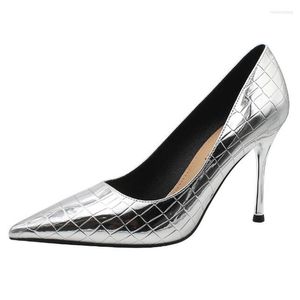 Dress Shoes Fashion Women Pumps Pointed Teen High Heel Carrière Office Gekleed Patent Leather Banquet