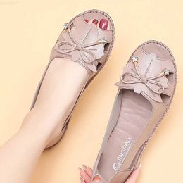 Chaussures habillées feerldi sandales féminines créatrices étoiles pendentif bowtie authentique chaussures en cuir d'été peep lacets respirants femme ballet plates l230724