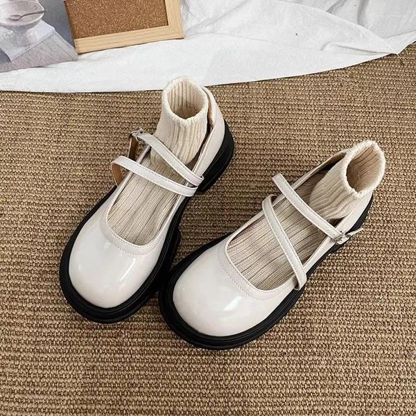 Chaussures habillées femelles douces filles kawaii mignon élève de l'école jk uniforme mi-talon mode femme