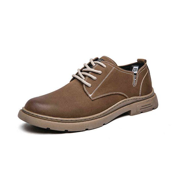 Zapatos de vestir FIXSYS Hombres Casual Vintage Cuero Hombre Hombre de negocios Caminar Trabajo Moda Oficina Boda Derby 220223