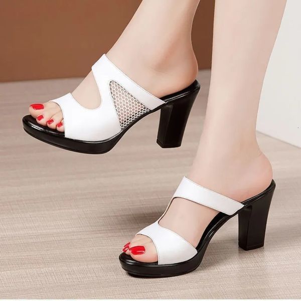 Chaussures habillées pour femmes 2023 Offre Spéciale Slingbacks Femmes Talons Hauts Peep Toe Pompes Pantoufles Solides Dames Sandales Quotidiennes 231013