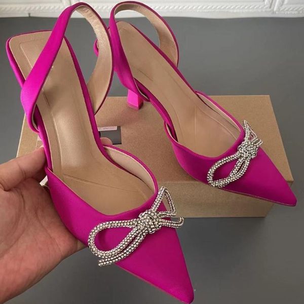 Zapatos de vestir para mujer 2023 Sandalias Moda de verano Transparente Personas Diamante Punto Tacón Punta Mujer Sexy Tacones altos