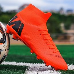 Dress Shoes Futstal FGTF Oranje voetballaarzen voor mannen High Top Cleats voetbaltrainers Sport Zapatillas de futbol 220926