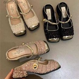 Kleedschoenen zachte en geurige stijl Baotou Half slippers voor vrouwen 2024 Spring nieuwe Mary Jane H240412