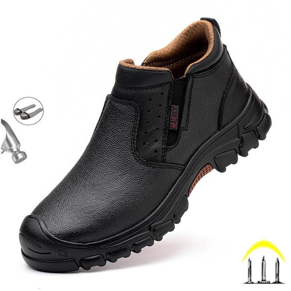 Zapatos de vestir Zapatos de trabajo de seguridad de ante de vaca de cuero genuino para hombres, zapatos de soldadura antiestáticos con cabeza compuesta, botas indestructibles 230915