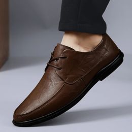 Chaussures habillées mocassins en cuir véritable hommes conception mocassin mode sans lacet Oxford plat décontracté adulte chaussures pour hommes bateau à la main 231218