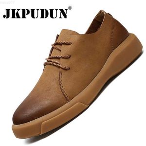 Zapatos de vestir Hombres de cuero genuino Zapatos casuales Mocasines de marca de lujo con cordones Zapatos italianos Hombres Zapatos de conducción masculinos cómodos Tallas grandes 38-47 L230720