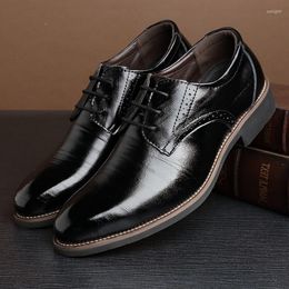 Kleding Schoenen Echt Leer Mannen Formele Oxford Voor Brogue Sapato Sociale Masculino Chaussures Hommes Pointu