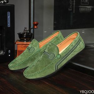 Chaussures habillées En cuir véritable hommes mocassins Zapatos De Hombre robes formelles hommes chaussures affaires décontracté vert Orange mocassin baskets appartements 231201