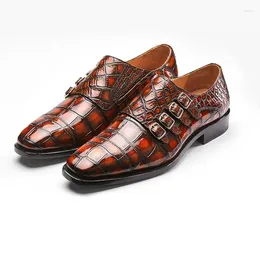 Robe chaussures Gete Crocodile cuir hommes hommes affaires loisirs corée édition peau britannique augmentée