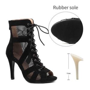 Kleding Schoenen Meisjes Latin Dans Moderne Dames Salsa Hoge Sandalen Hal Mode Sexy Hak Suede BootsKJ9U H240321