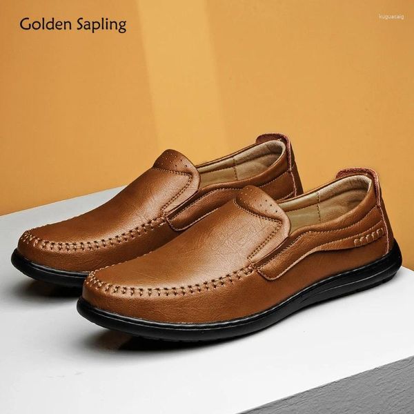Chaussures habillées Golden Sapling Men's Formal authentine cuir Office Bureaux Fashion Leisure Flats Men Mocasins Casual Business Moccasins