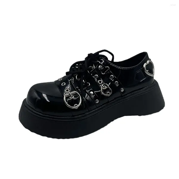 Chaussures habillées Goth Japonais Lolita Gros Orteil Jk Uniforme Fille Punk Rivet Femmes Automne Gothique À Lacets Doux Cosplay Plate-Forme