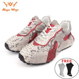 Dress Shoes Handmade High-End Heren Leisure Shoes Snake Leather Fashion Casual Sport Shoes 230822