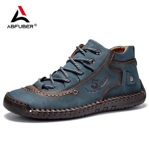 Chaussures habillées en cuir fait à la main chaussures décontractées pour hommes hiver avec chaussures de fourrure hommes mocassins chaussures de marche confortables chaussures plates pour homme mocassins chaussures 231016