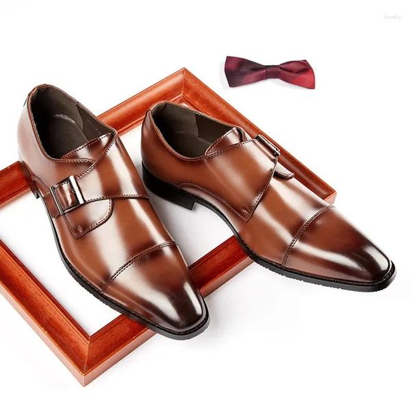 Zapatos de vestir hechos a mano hombres formal cuero negocios boda pisos hombre oficina lujo masculino transpirable Oxfords traje 2024