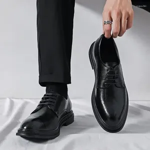 Chaussures habillées faites à la main pour hommes, lacets de style classiques de style classique derby luxe italien oxford