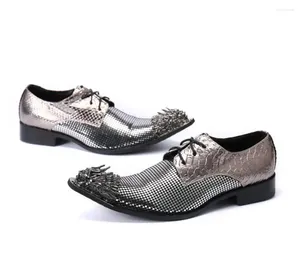 Kledingschoenen Handgemaakte Glanzend Zilver Heren Luxe En Zwart Top Fashion Party Bruiloft Heren Heren Flats Full Size