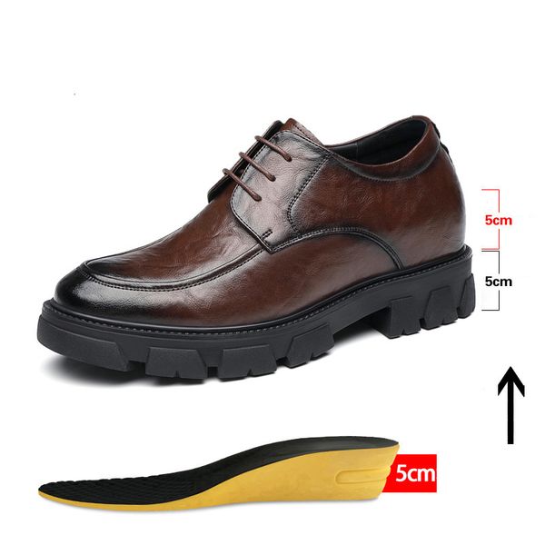 Chaussures habillées hauteur augmenter chaussure hommes 10 cm plus haut homme talons hauts 8 cm ascenseur cuir affaires 230717