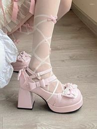 Dress Shoes High Heel 8 cm waterdicht platform 2 cm kawaii lolita schattig zoete meisje Japanse stijl single dames harajuku anime