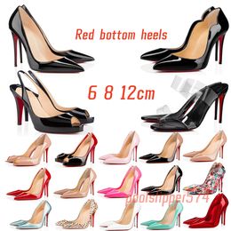 Robe chaussures talons hauts femmes luxe haut talon 6cm 8cm 10cm 12cm qualité chaussure orteils fête de mariage bas rouges baskets