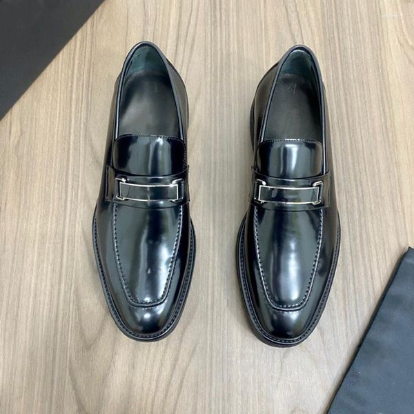 Zapatos de vestir formal de alta calidad para hombres gentiles de cuero genuino para hombre de los pies puntiagudos oxfords bodas casuales