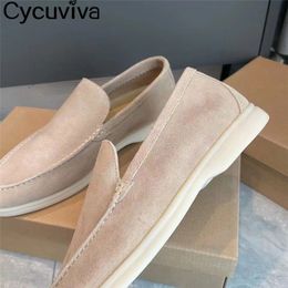 Zapatos de vestir Mocasines de gamuza de alta calidad Zapatos para hombre Punta redonda Casual Comfort Slip On Zapatos planos para hombre Zapatos de conducción para caminar en verano para hombres 230412