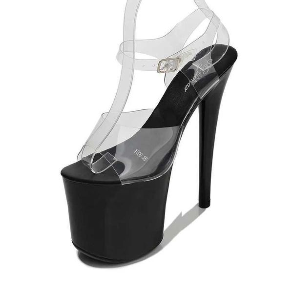 Chaussures de robe Hot Femme Sandales Discothèque Catwalk Pole Dance Sexy Super High Talon 20cm Femmes Plate-forme imperméable Mariage H240321PDHZ5GVE